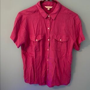 Lucky Brand Pink Casual Button Down Shirt